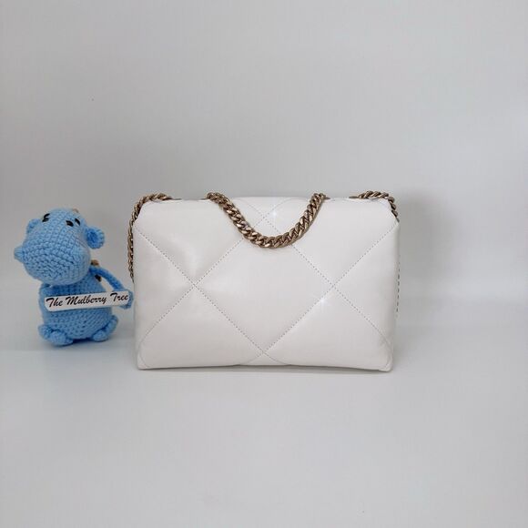 Tory Burch Small Kira Diamond Quilt Leather Shoulder Bag Crossbody 154706 Blanc - Picture 3 of 11